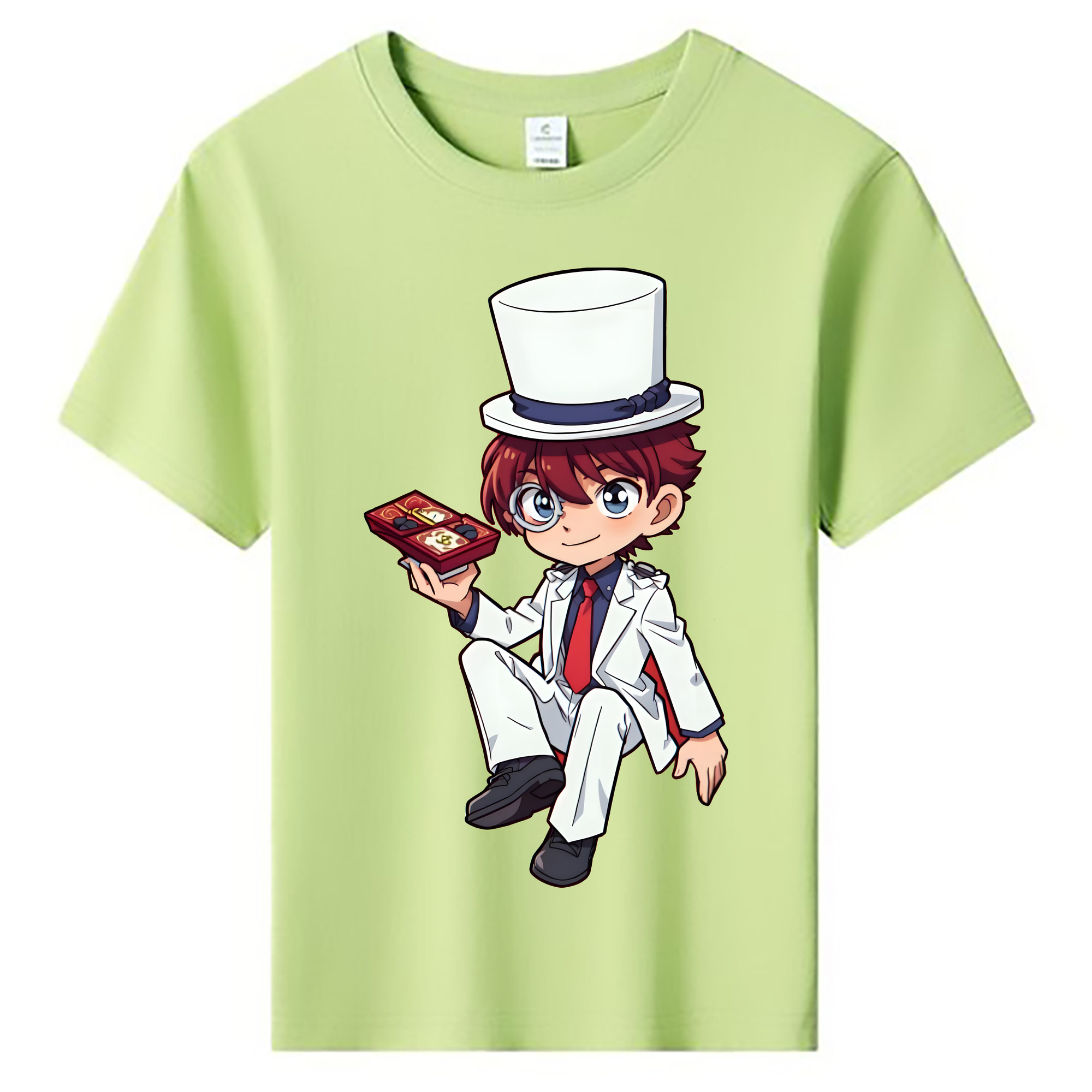 （画像用） 名探偵コナン くろば かいと Detective Conan Kuroba Kaito 綿100％キッズTシャツ（フロントプリント）